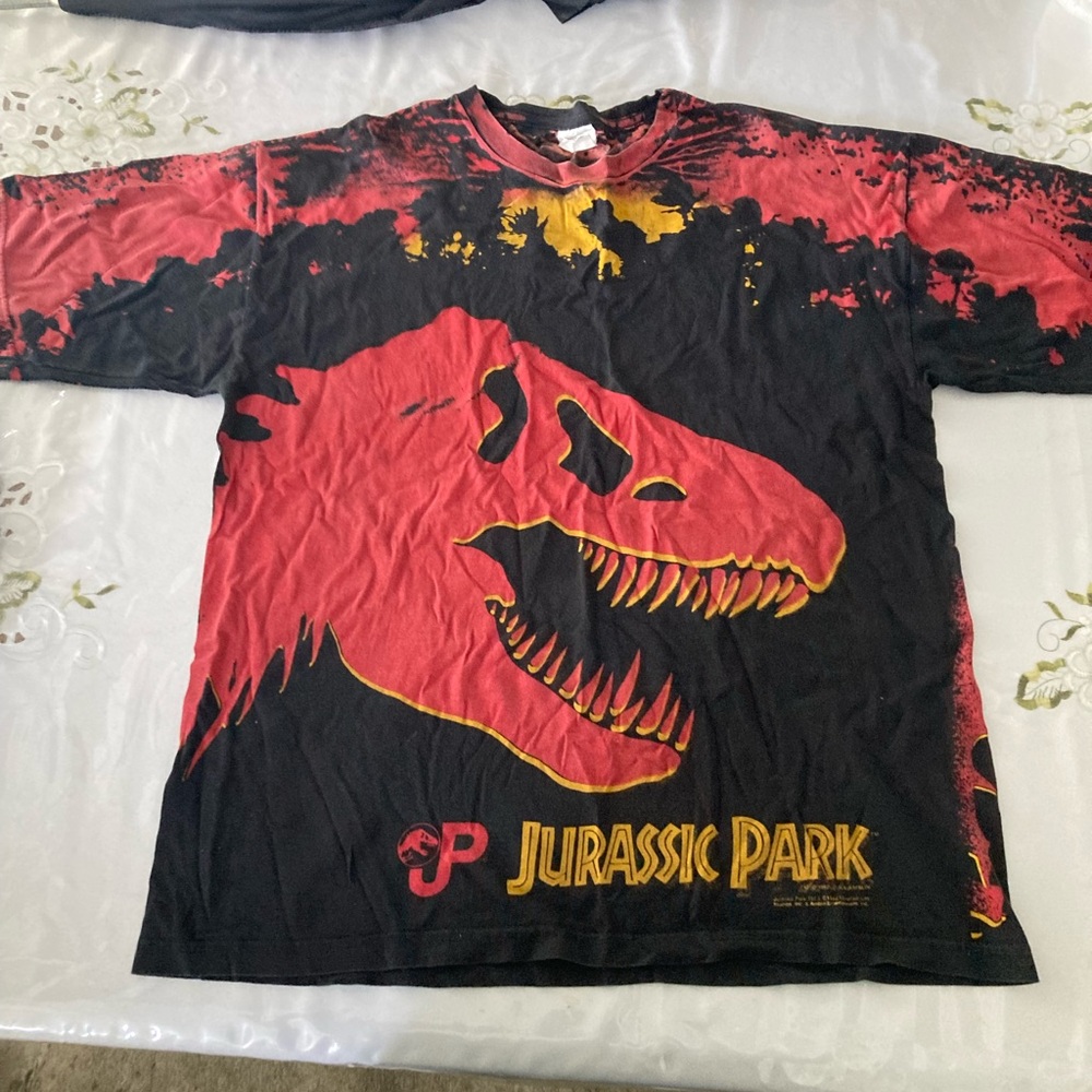 Vintage Jurassic park 1992 shirt AOP XL